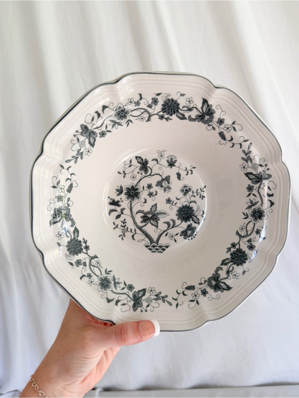 Vintage Floral Serving Bowl